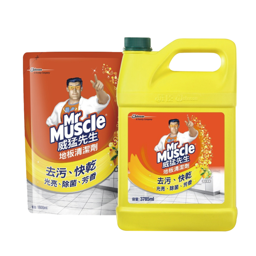 【威猛先生】地板清潔劑3780ml / 補充包1800ml  -清新檸檬