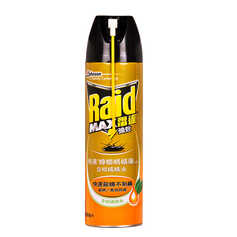 【Raid雷達】快速蟑螂螞蟻噴霧殺蟲劑500ml -含柑橘精油