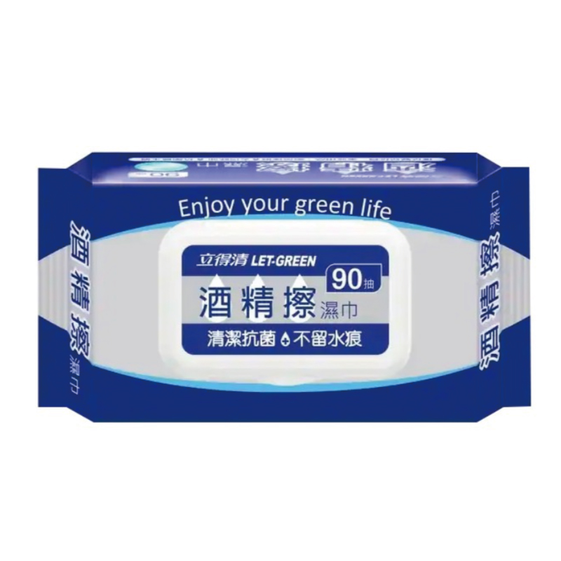 立得清 酒精擦濕巾90抽