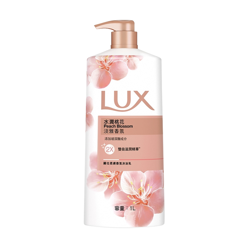 LUX麗仕 柔膚香氛沐浴乳1L -水潤桃花