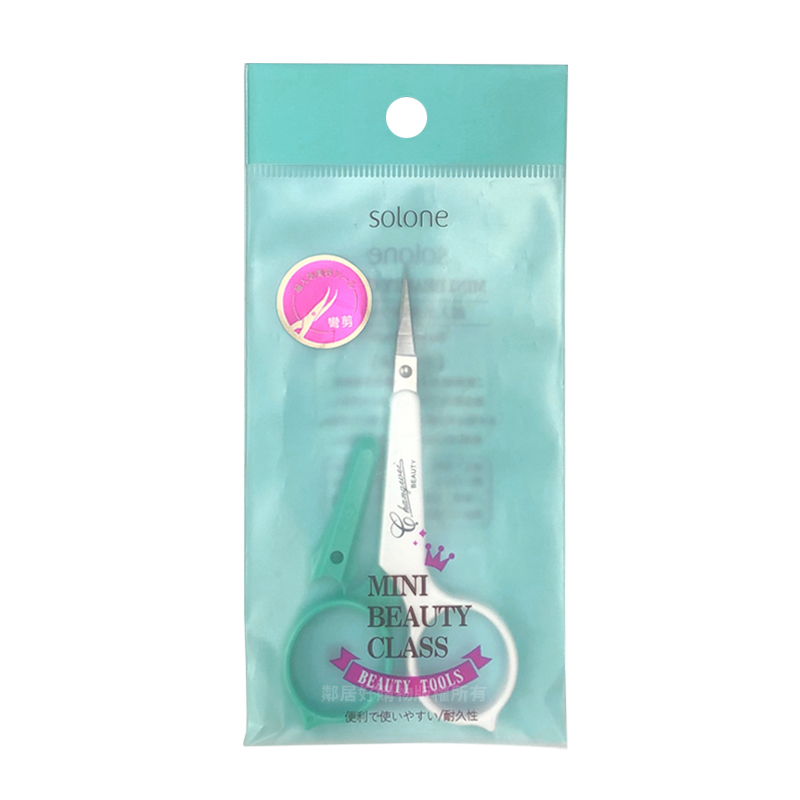 SOLONE 鋒利雙色剪刀（彎剪） 1688-1