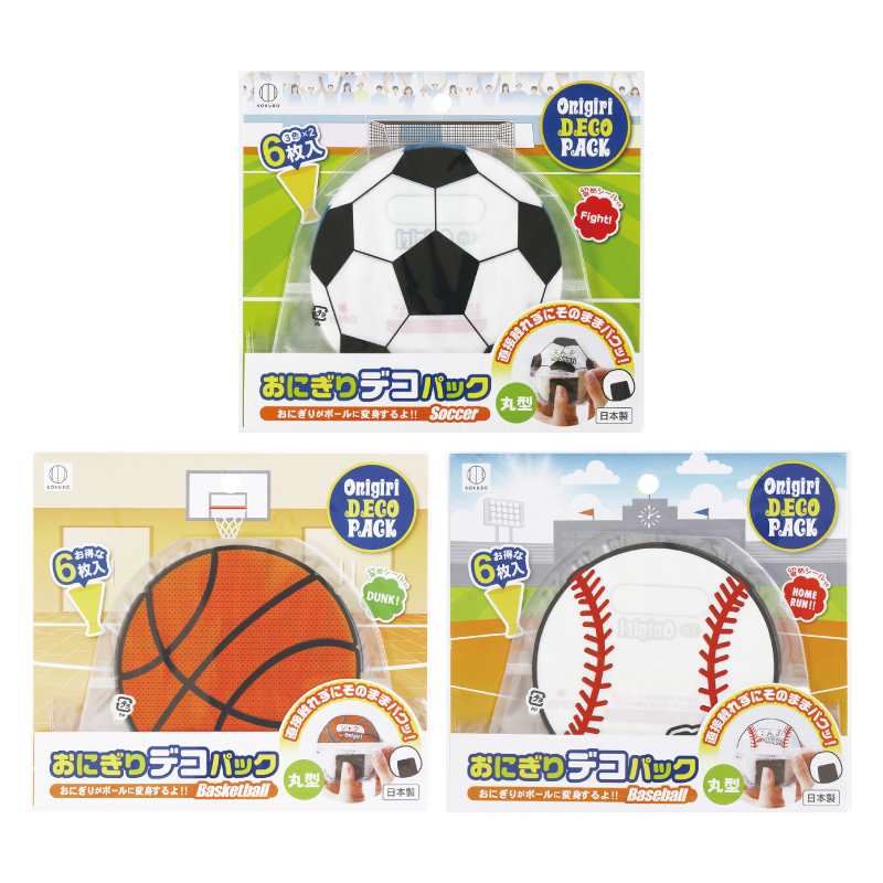 【KOKUBO小久保】圓形飯糰包裝袋（6片）- 棒球/籃球/足球