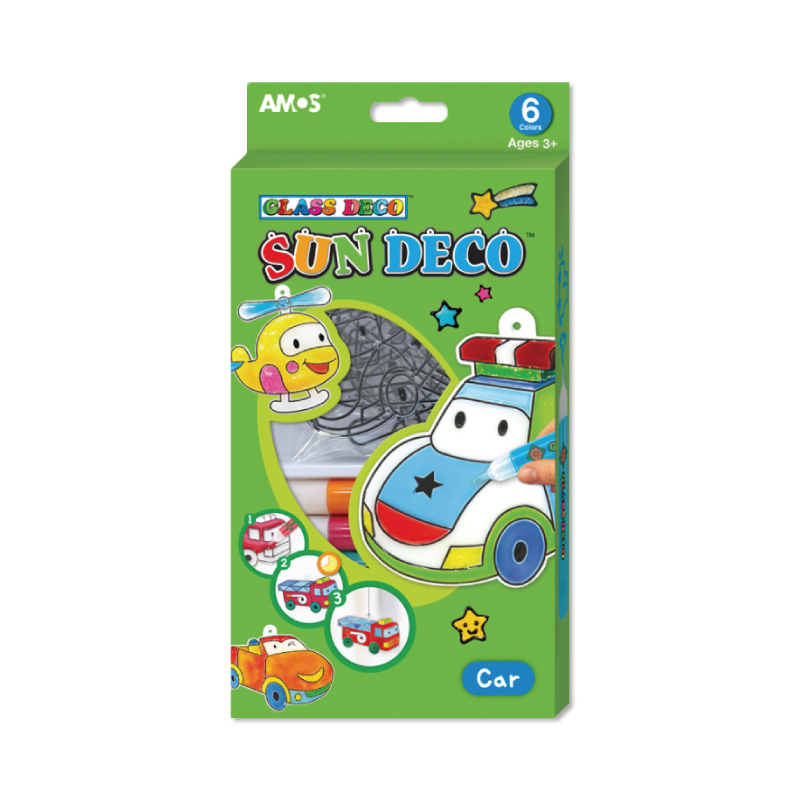 韓國AMOS 吊飾DIY玻璃彩繪膠-交通工具款