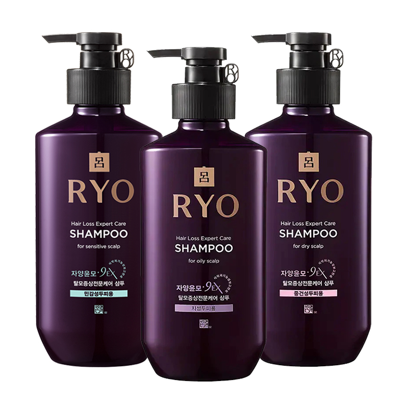 韓國R【RYO 呂】滋養韌髮洗髮精400mL-（油性／中乾性／敏感性）