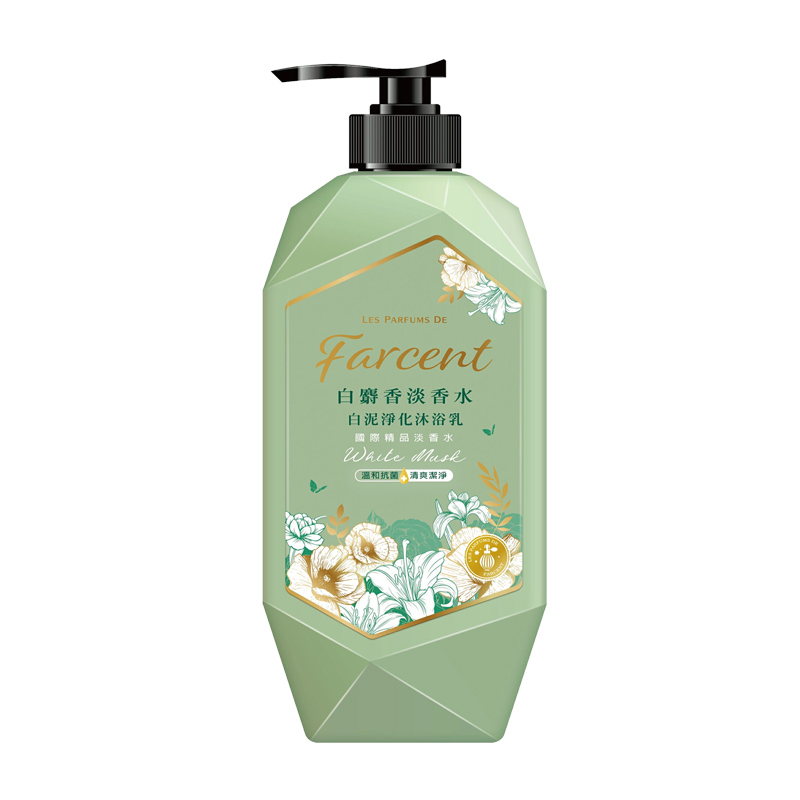【Farcent花仙子】白麝香淡香水白泥淨化沐浴乳1000g