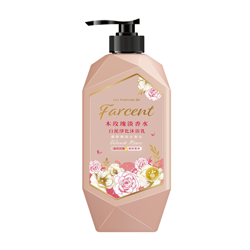 【Farcent花仙子】木玫瑰淡香水白泥淨化沐浴乳1000g