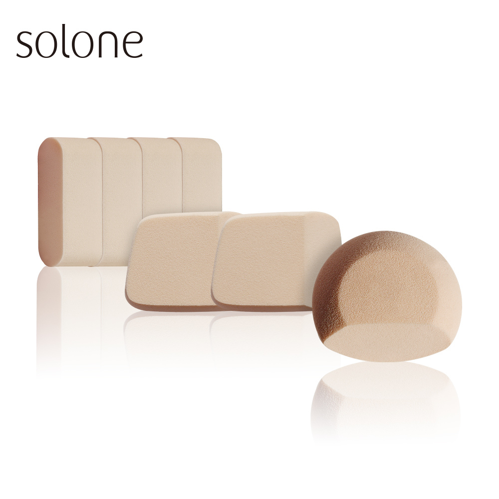 【Solone】訂製美肌上妝粉撲-（碟形1入/多角形2入/長條形4入）