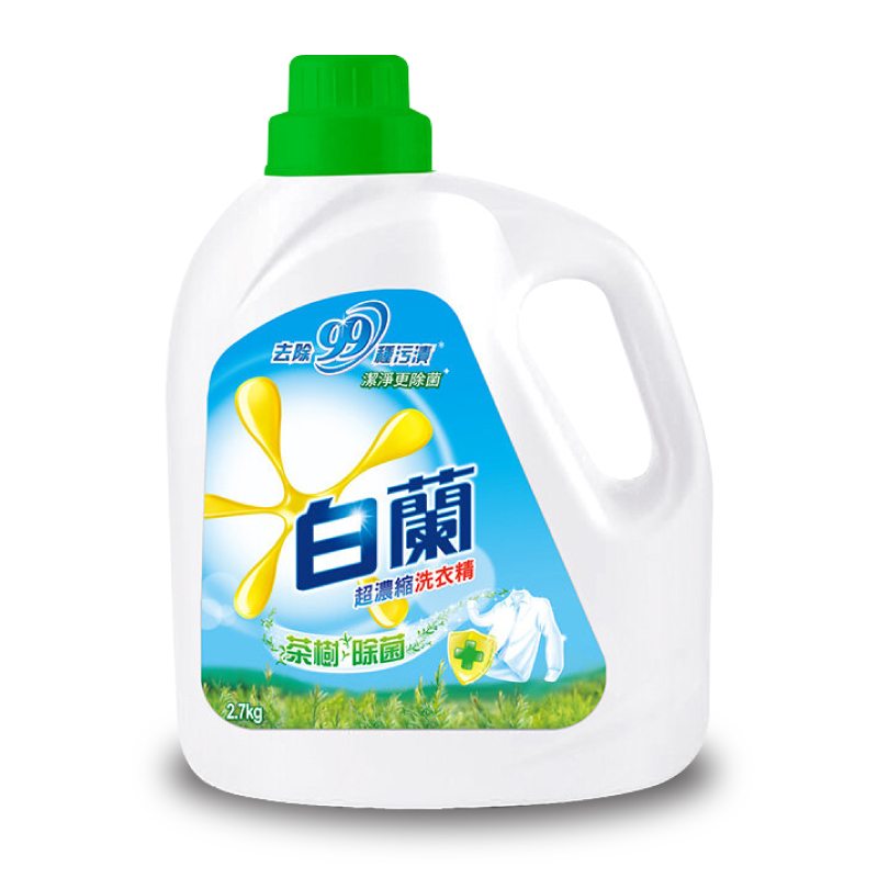 【白蘭】洗衣精2.7kg-茶樹抗菌