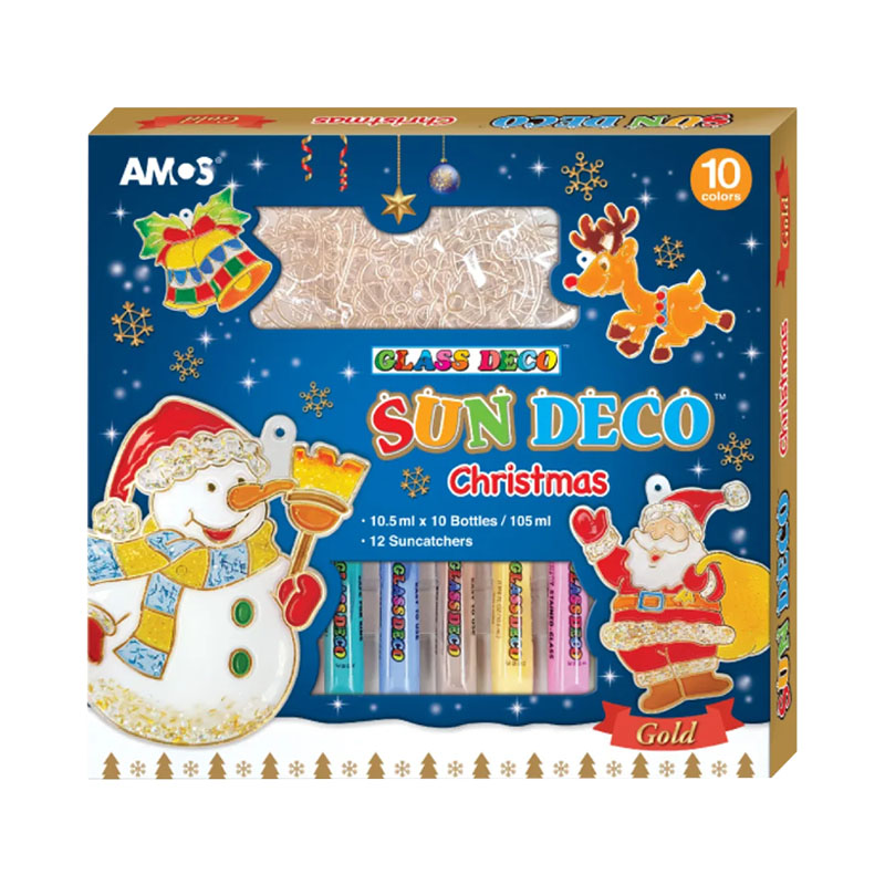 韓國【AMOS】 10色歡樂聖誕主題吊飾玻璃彩繪膠